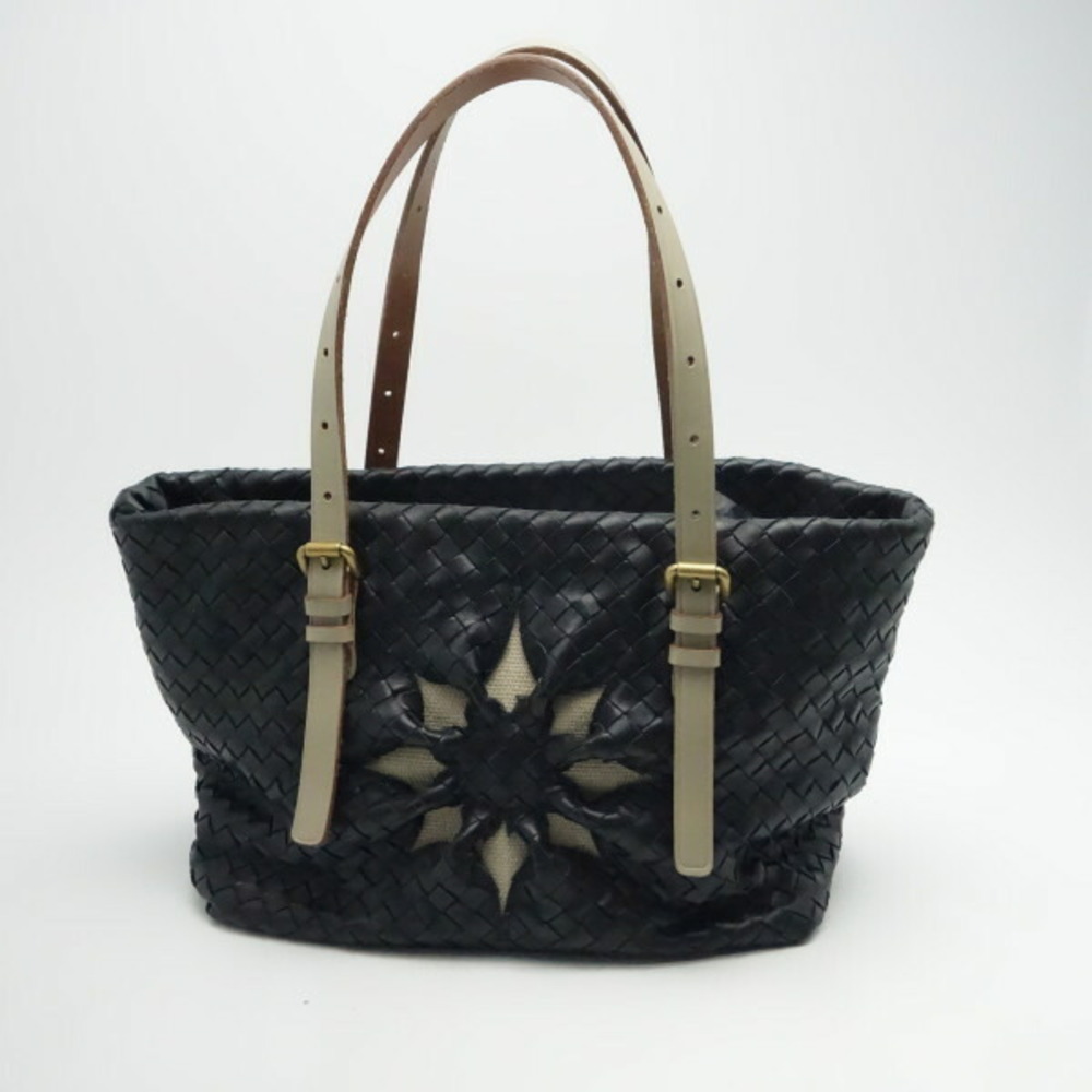 Bottega Veneta ese Tote Bag Intrecciato Calfskin Black